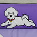 Marc Tetro Zip Around Bichon Frisee Purple Wallet