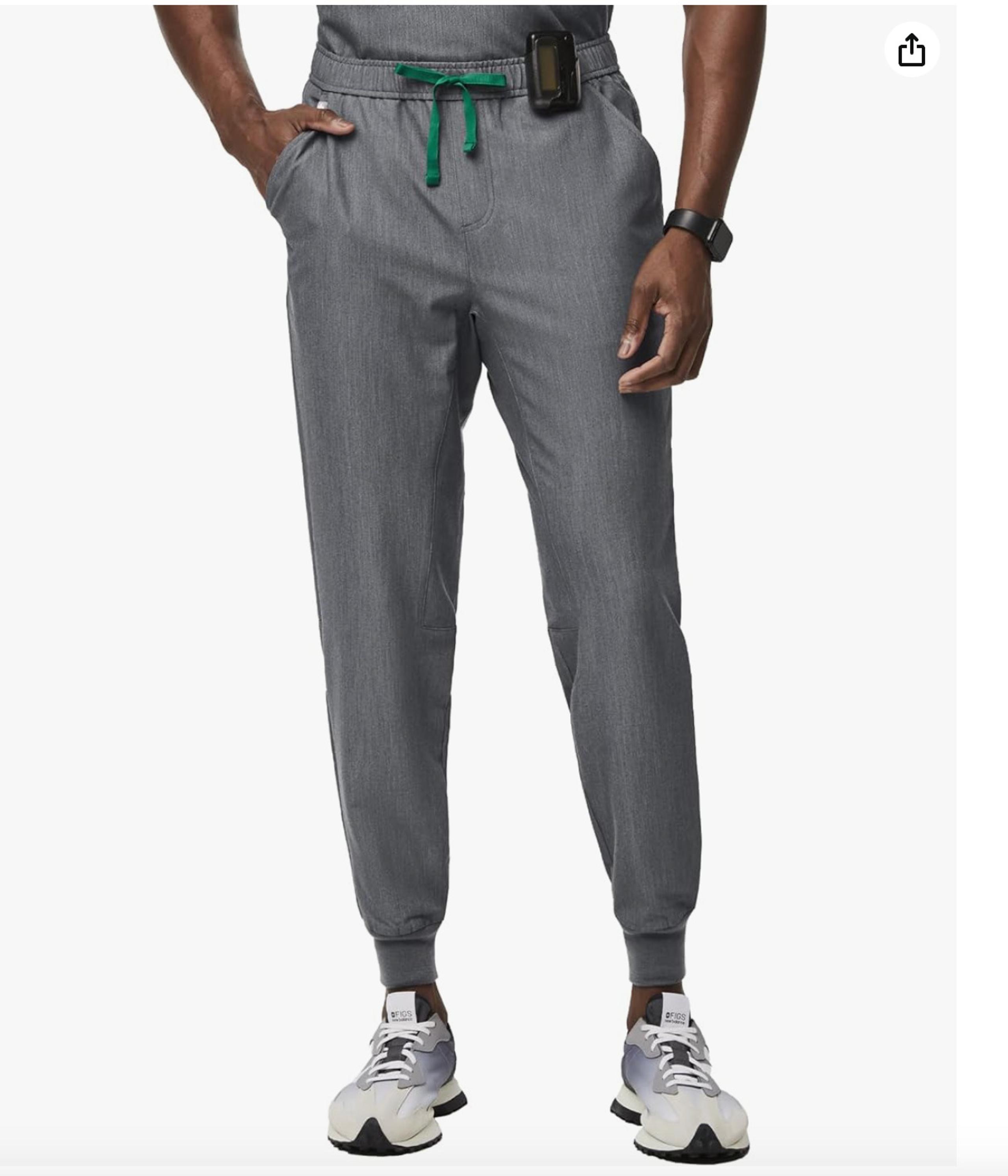 NWT FIGS Men's Technical Collection Tansen Jogger Scrub Pant Size M Gray Short