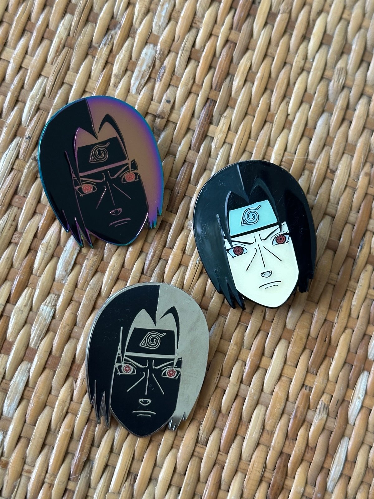 Naruto Itachi kid helix enamel pin set