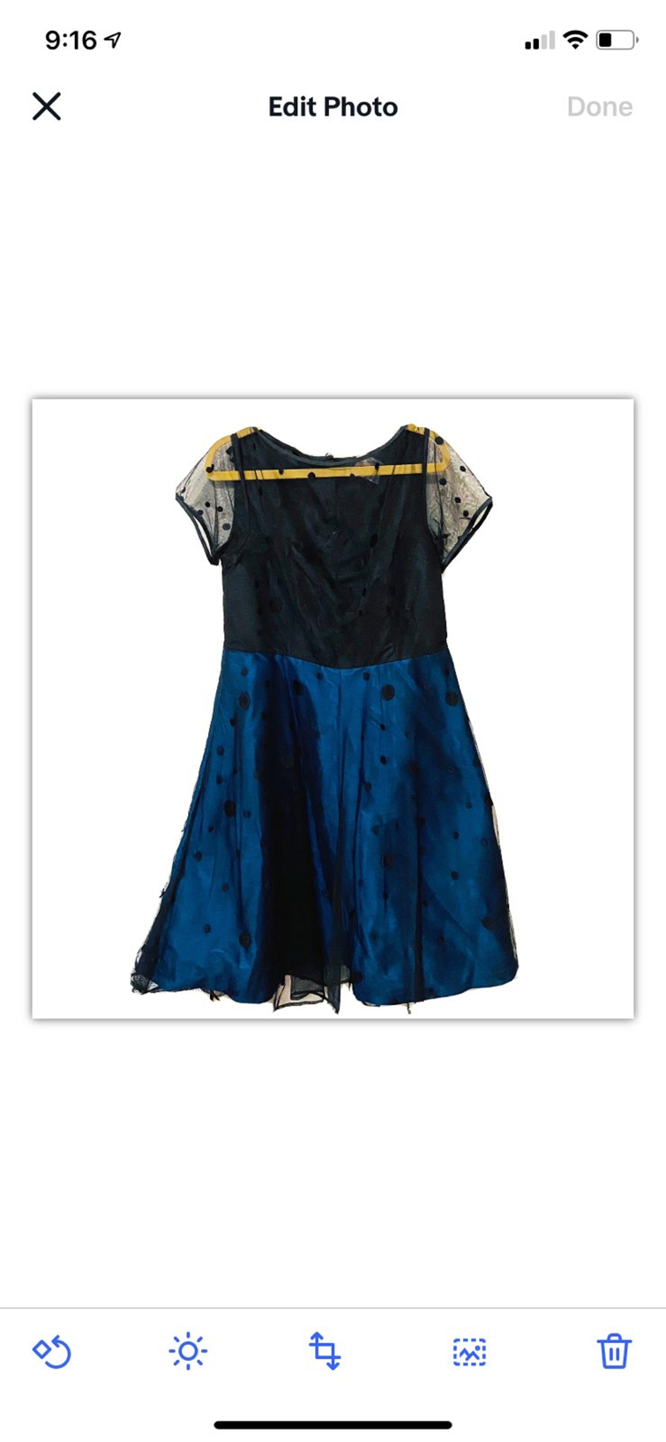 NWT Eshakti size XL mesh polka dot dress