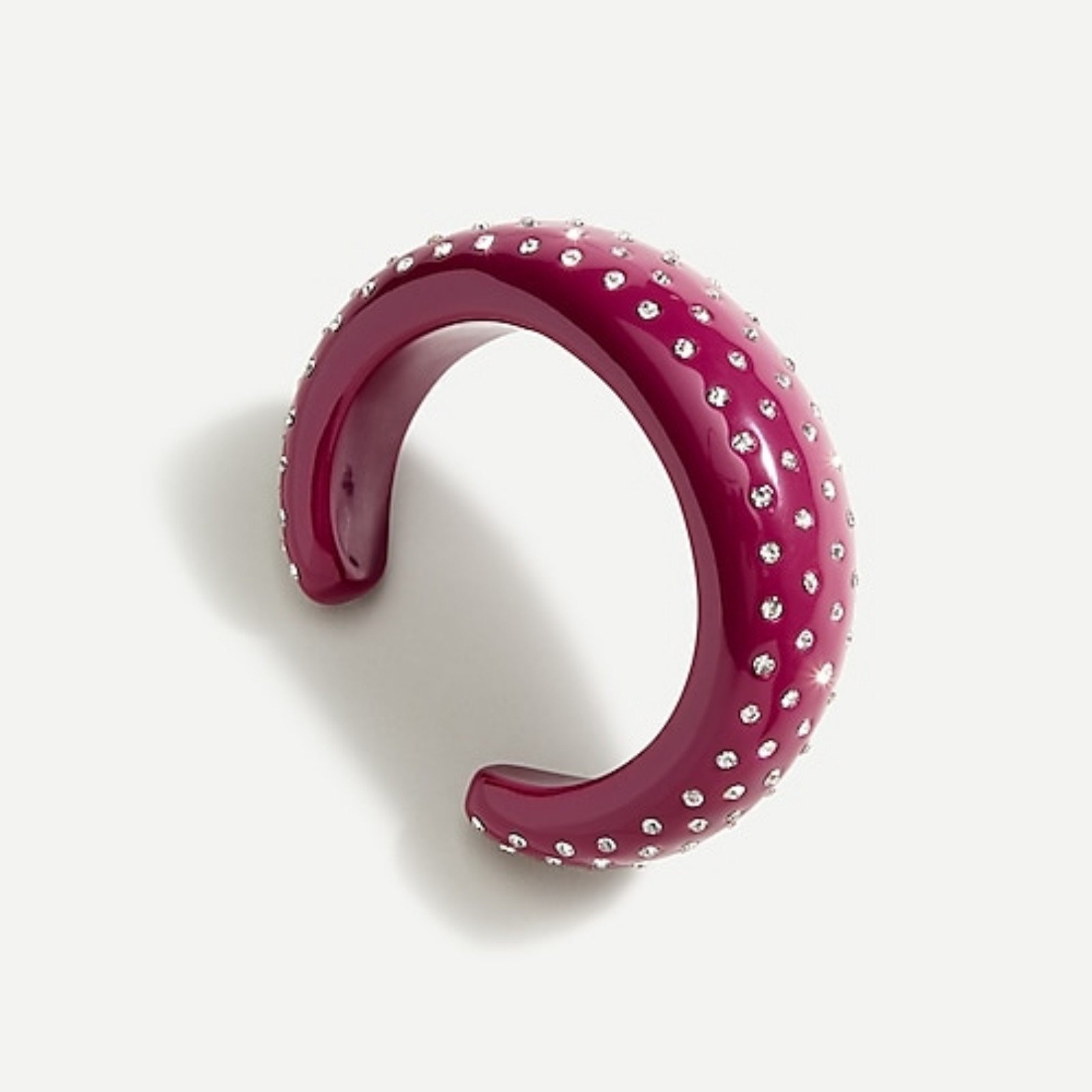 J.Crew retro chunky dome cuff bracelet, purple