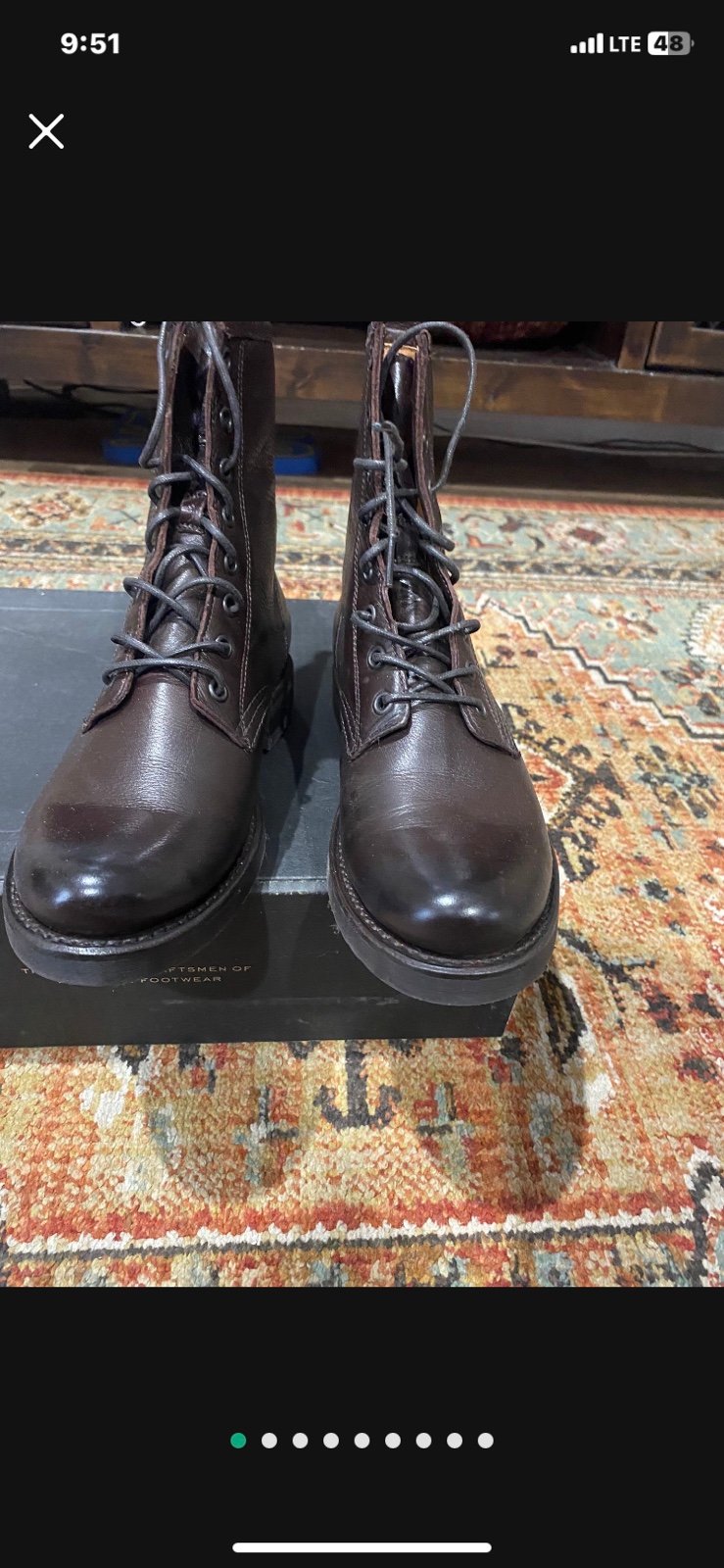 Frye Veronica Combat Boots Brwn sz 7 1/2