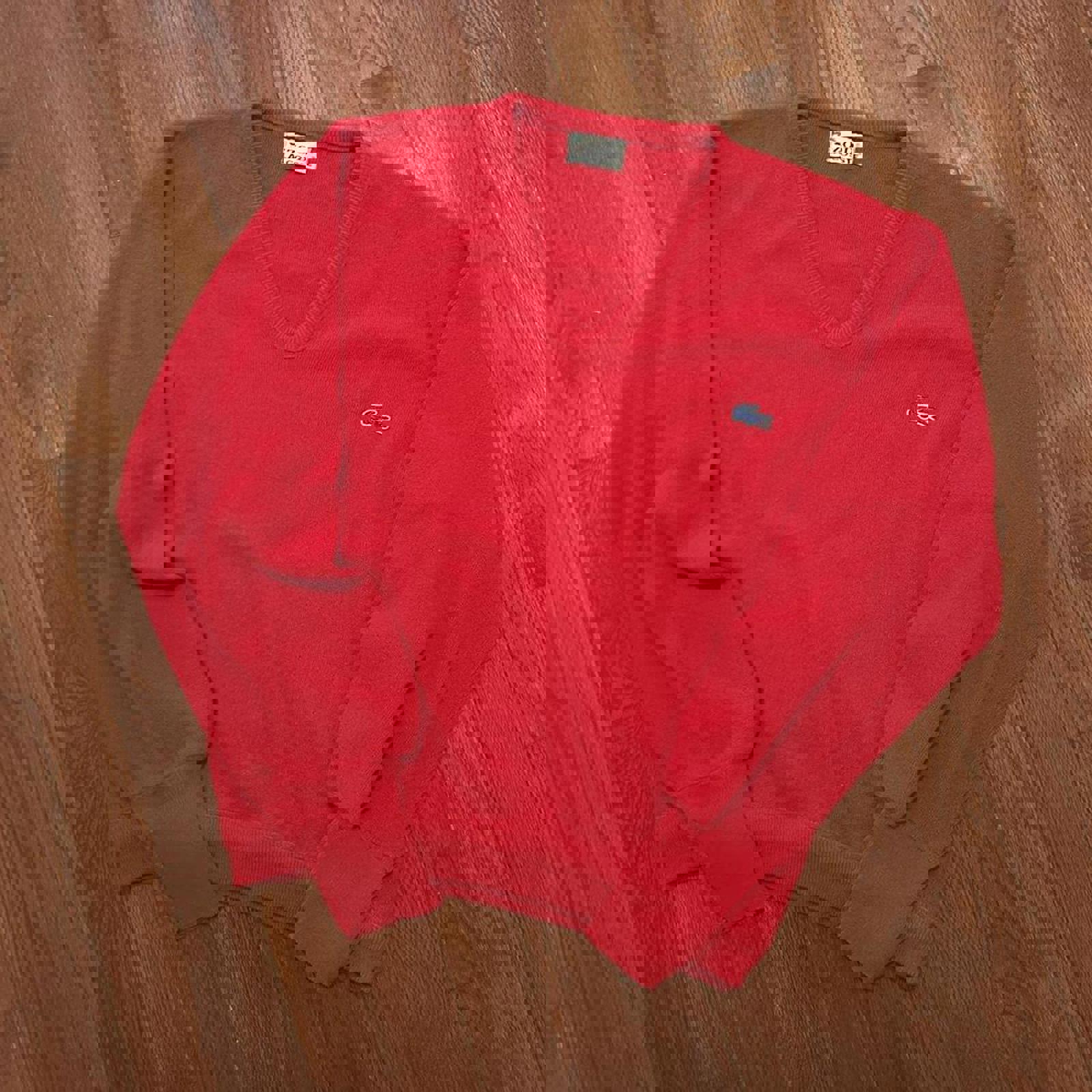 vtg red union made in usa izod lacoste red sweater fits like a size large