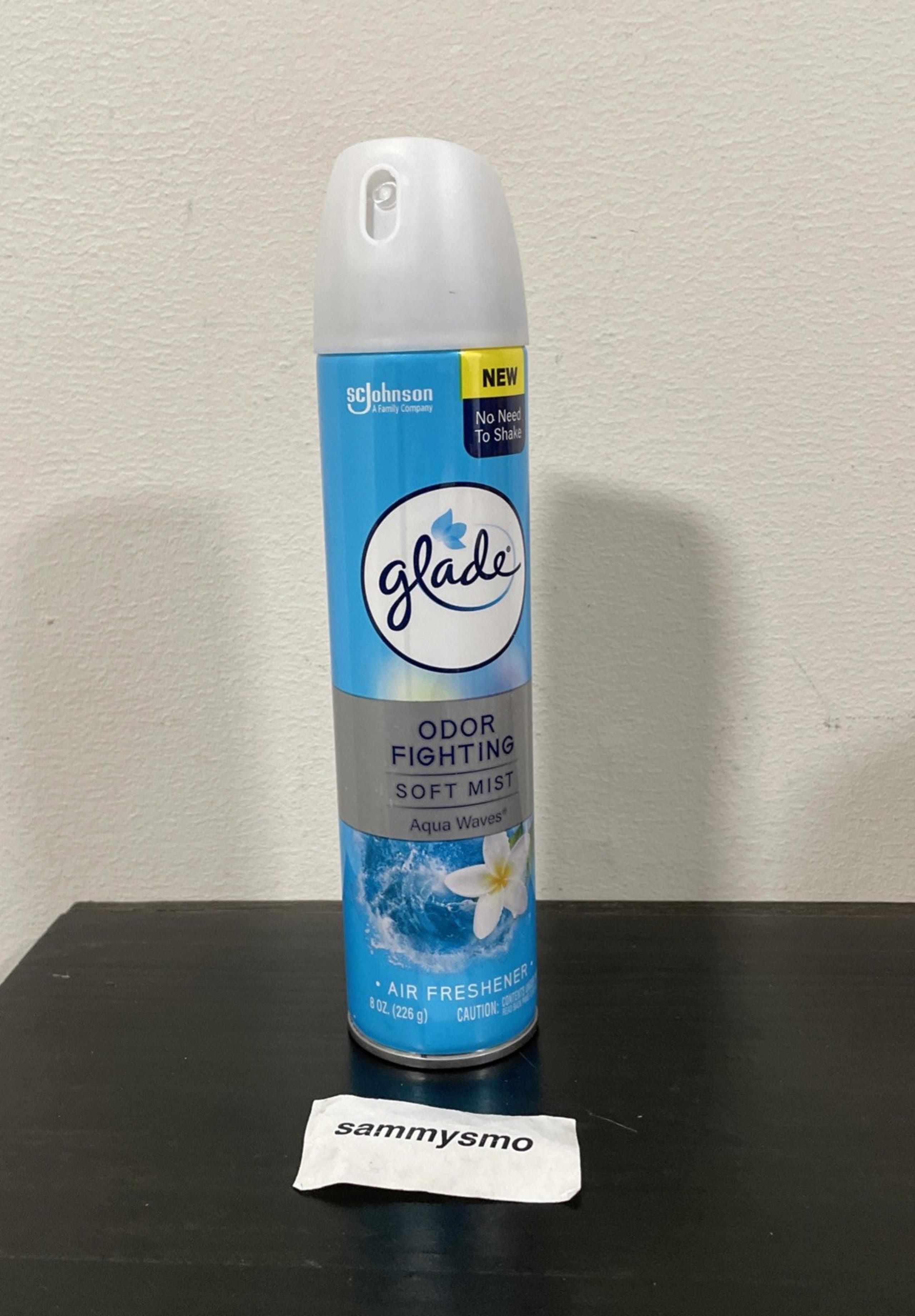 Glade Air Freshener Odor Fighting Soft Mist AQUA WAVES room Spray, 8 oz