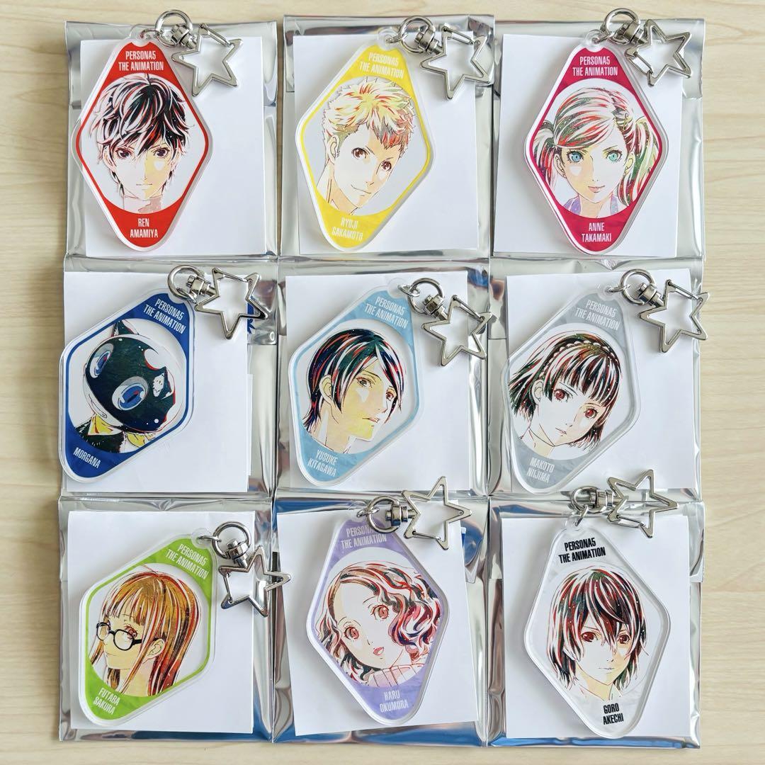 Persona 5 the Animation AniArt Acrylic Keychains, Set of 9