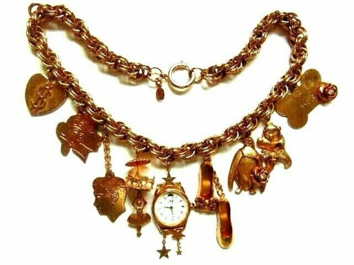 Kirks Folly Necklace Watch Charm Carousel Slippers Old Bracelet