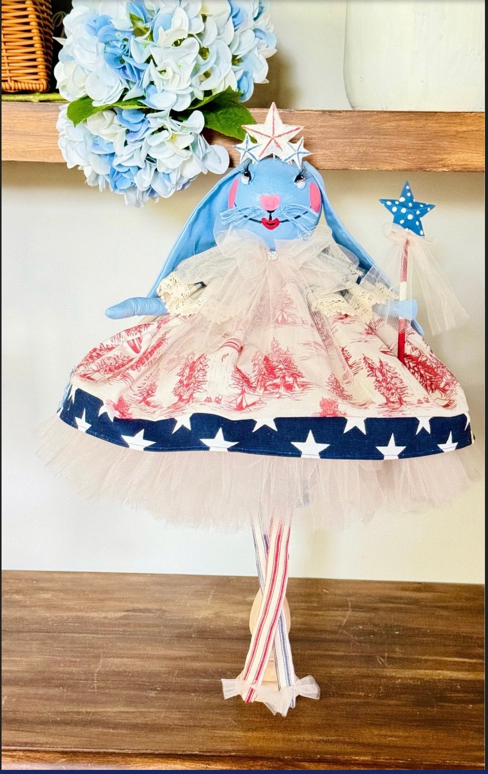 Patriotic Bunnette/patriotic decor