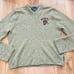 Retro Abercrombie & Fitch Muscle Fit Wool Blend V-Neck Athletic Graphic Sweater.