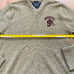 Retro Abercrombie & Fitch Muscle Fit Wool Blend V-Neck Athletic Graphic Sweater.