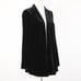 Eileen Fisher NEW 398 Sz PP Black Velour Rayon Silk Jacket Wrap