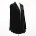 Eileen Fisher NEW 398 Sz PP Black Velour Rayon Silk Jacket Wrap