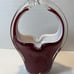 Art Glass Split Handle Cased Glass Basket Great Quality Polished Bottom Heavy