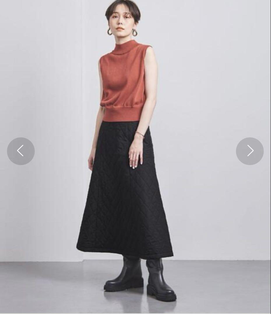 UNITED ARROWS Quilted Flare Skirt
