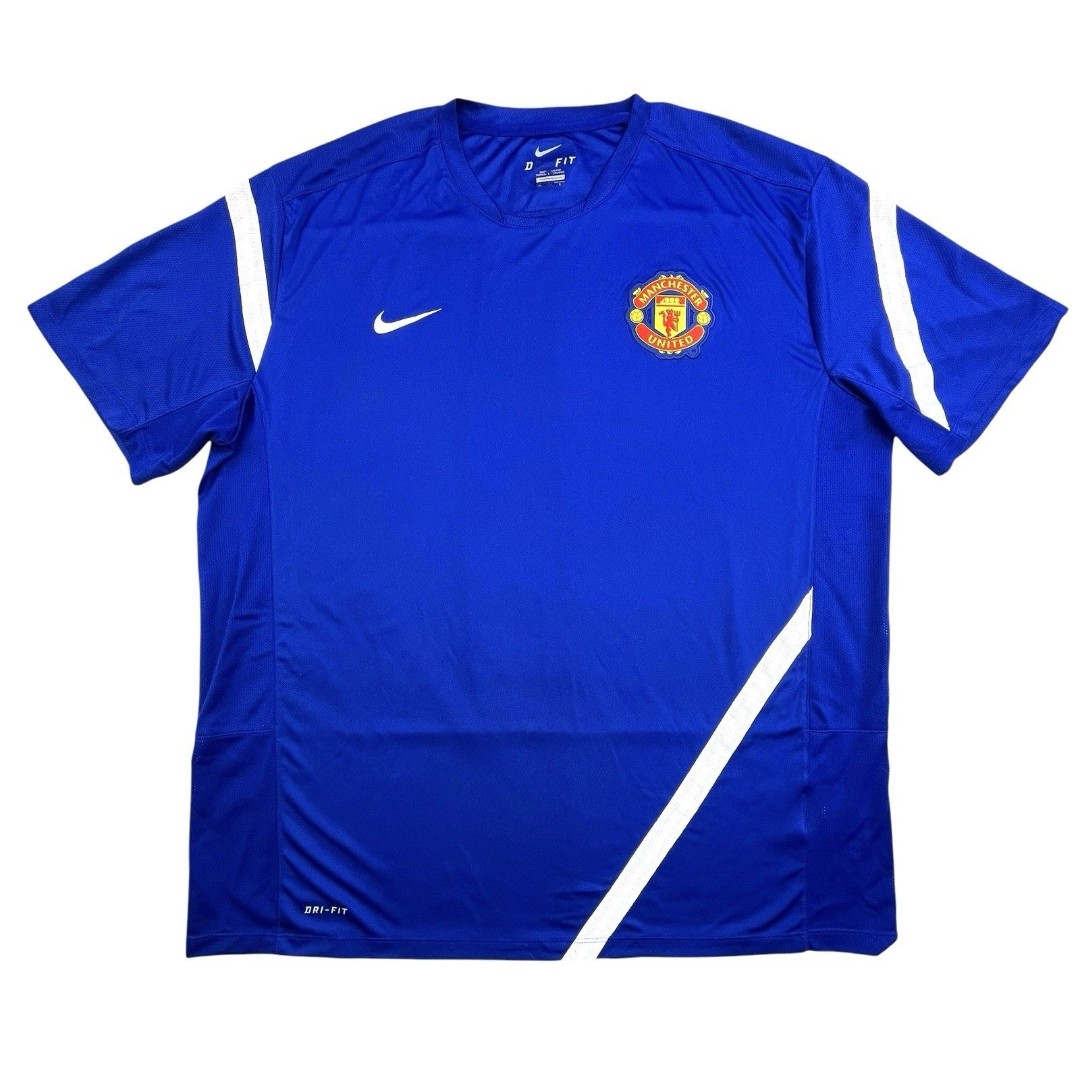 Nike Manchester United Training Shirt 2XL Blue Dri-Fit T-Shirt Vented Soccer