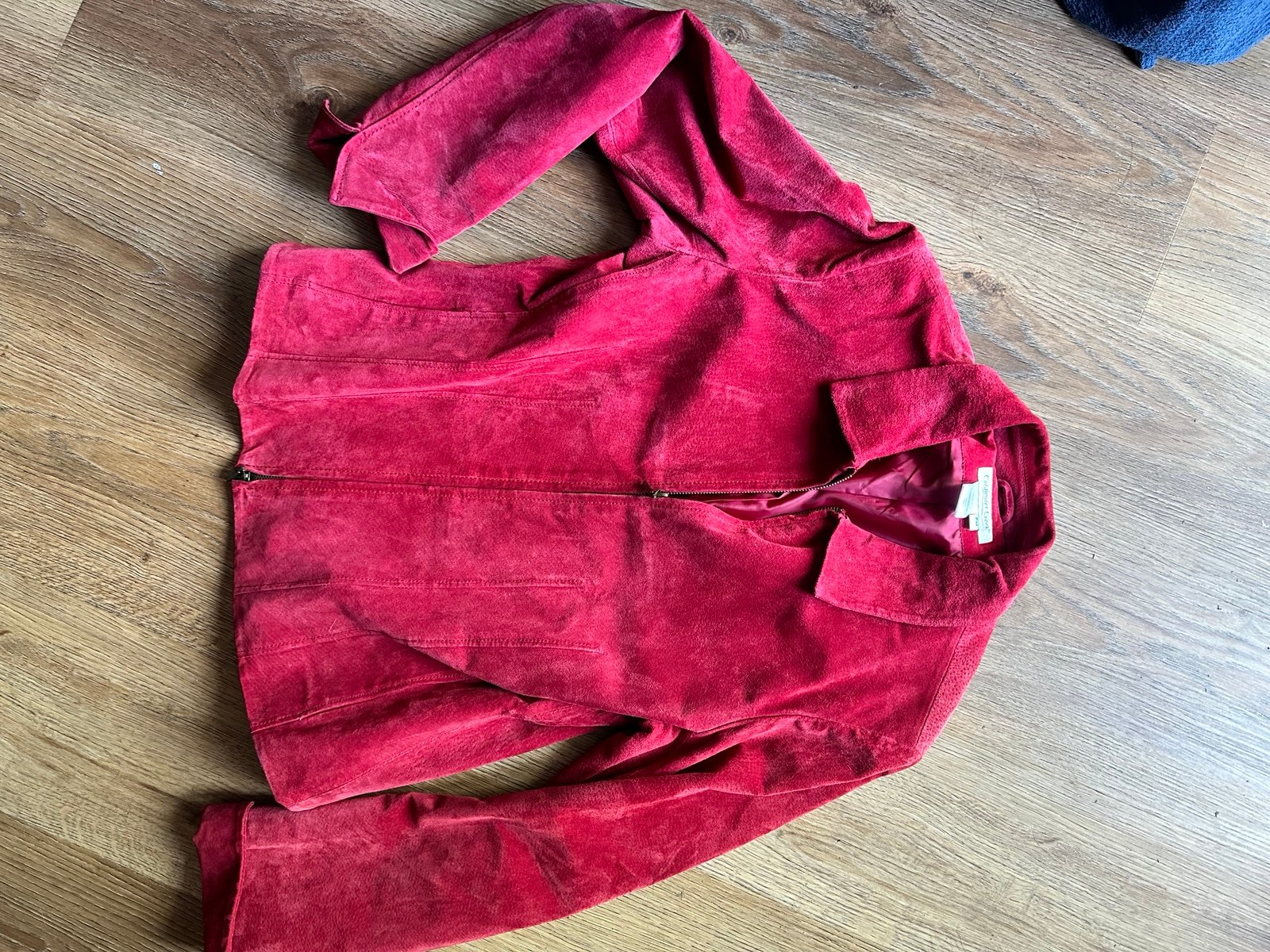 Coldwater Creek Red real suede jacket with a retro vibe, petite medium