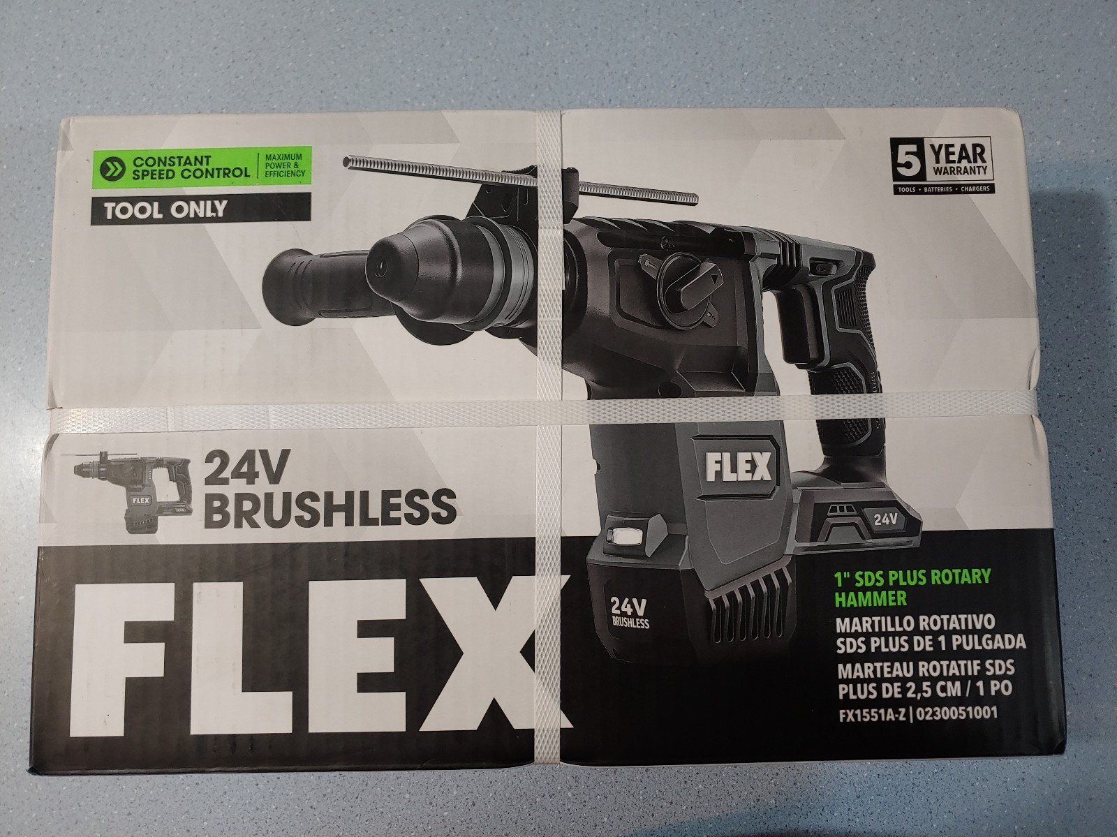 New FLEX 24V 1-In. Sds Plus Rotary Hammer (Bare Tool)
