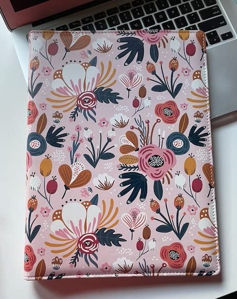New Portfolio Case for Women, Cute Floral Padfolio Cover for Girls, Conferenc