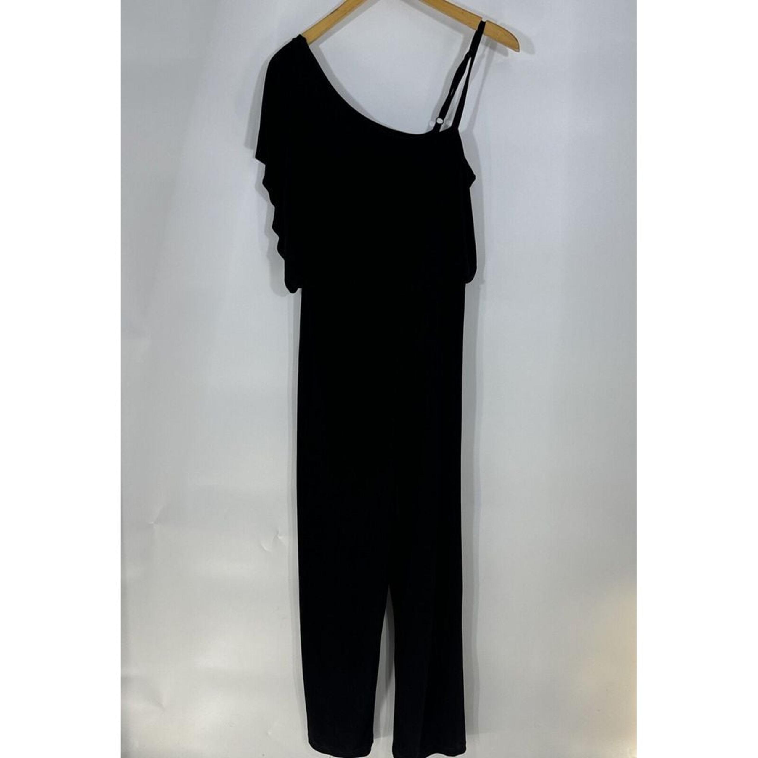Womens Emma & Michele Solid  Black Jumpsuit M