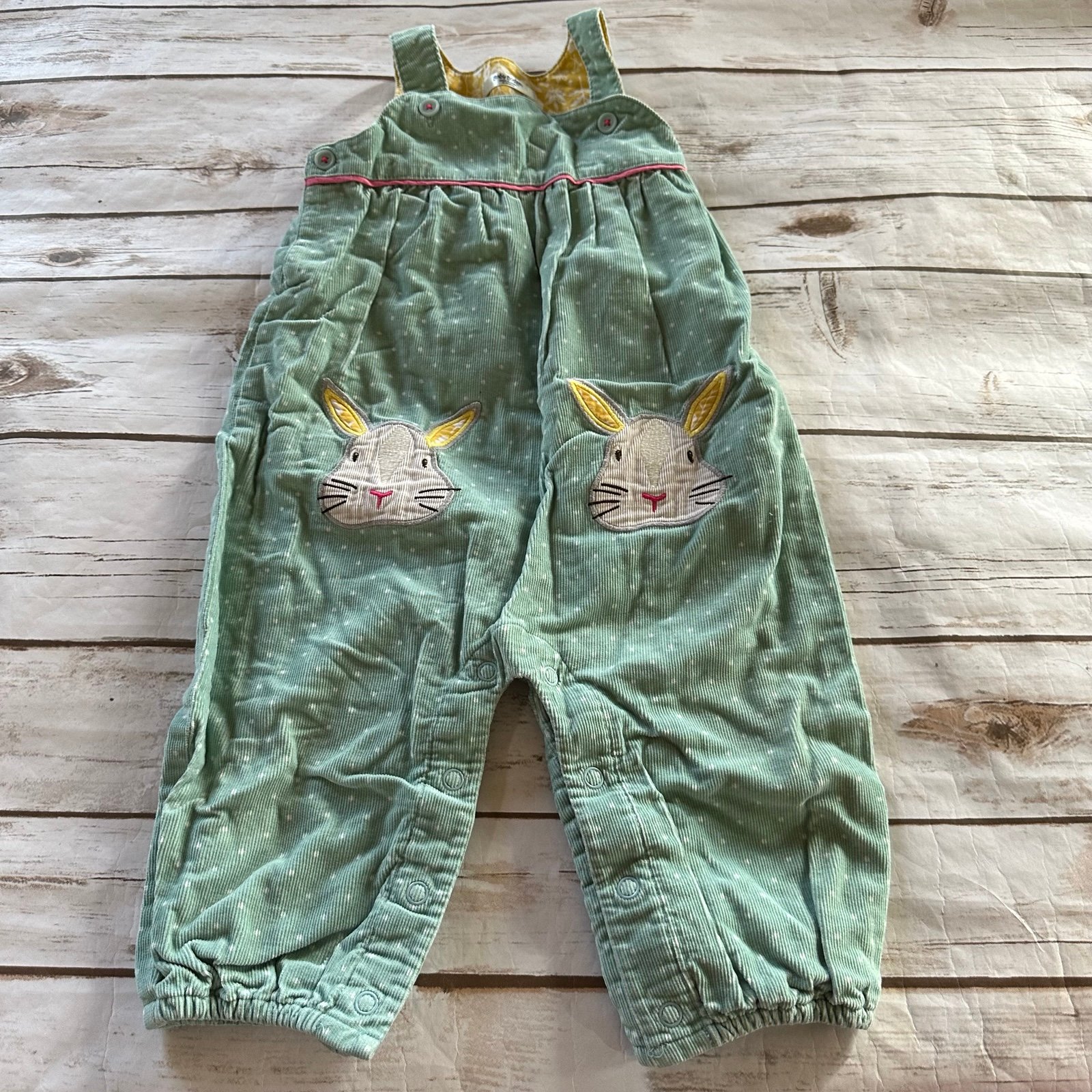 Mini boden bunny cord overalls vguc 12/18