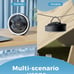 MiniChill Small USB Desk Fan 5'' with LED Light, 3 Speed Fan, 5-Blade