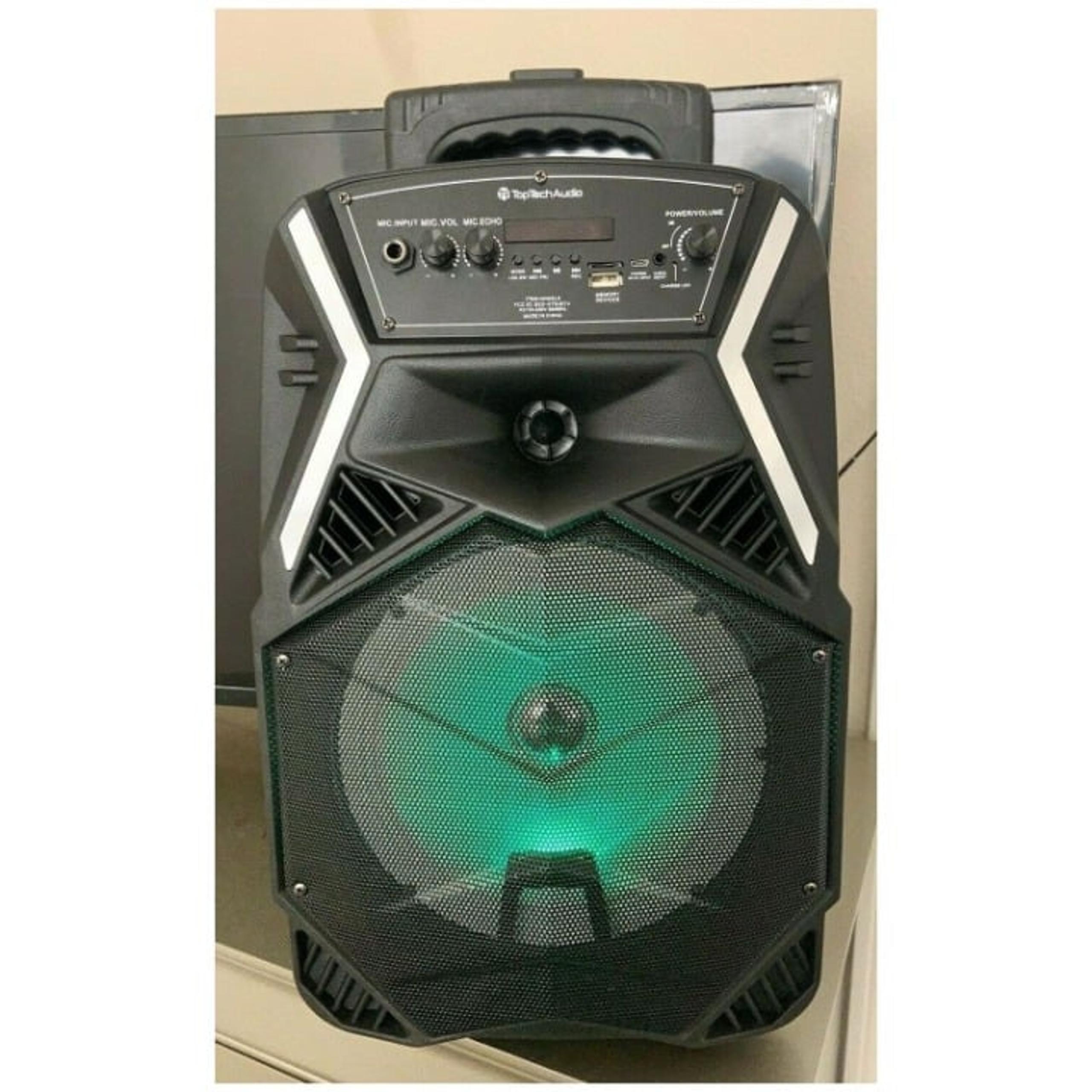 TopTech Audio Bluetooth Speaker 8” Angel 8  /Usb /FM Radio Loud & Mic/ Remote