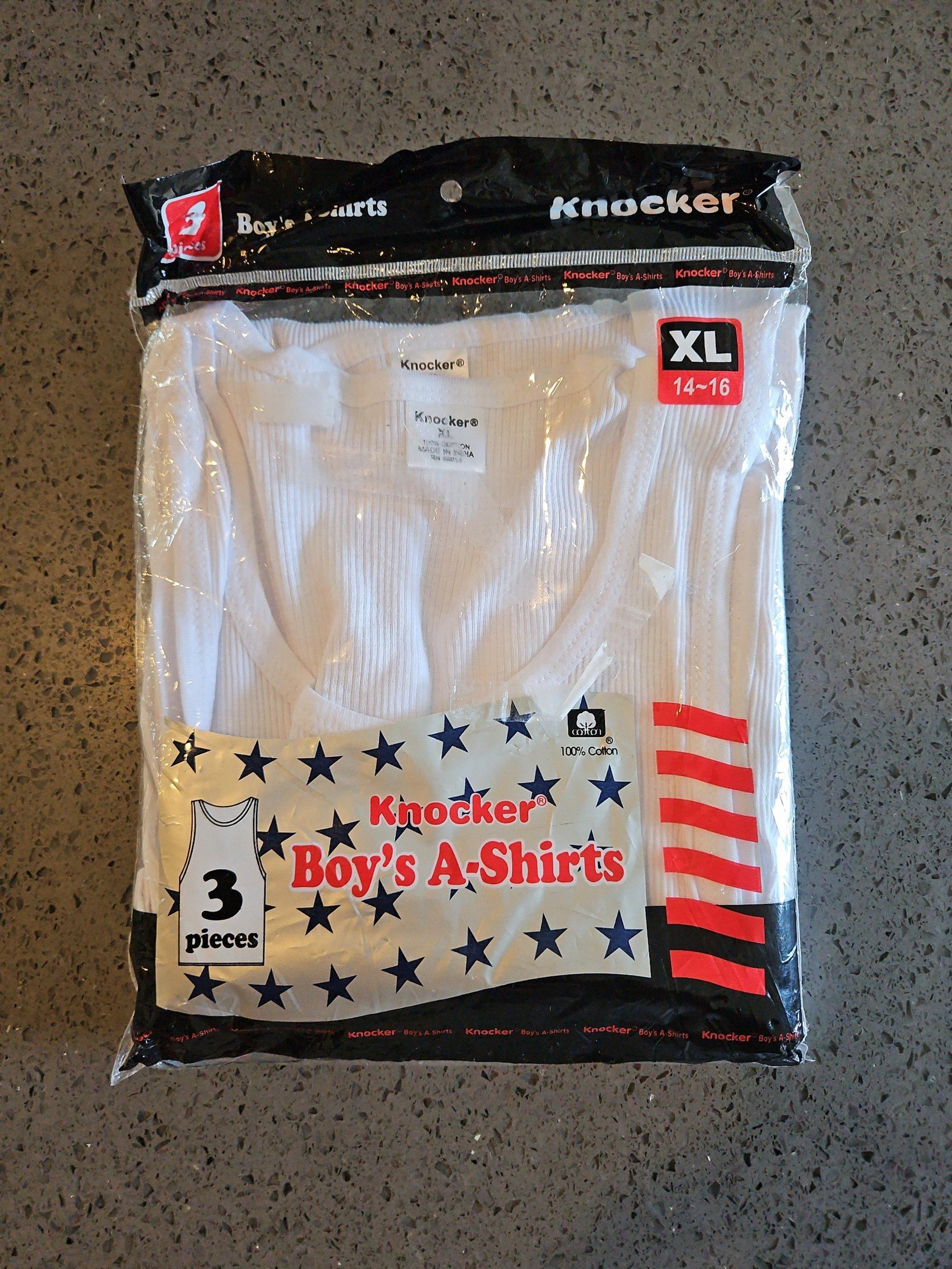 2 Knocker youth undershirt "muscle shorts" size XL