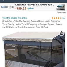 Rv screened porch