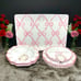 Shabby Chic Pink Bow Melamine Set! Plates, Tray, Bowls