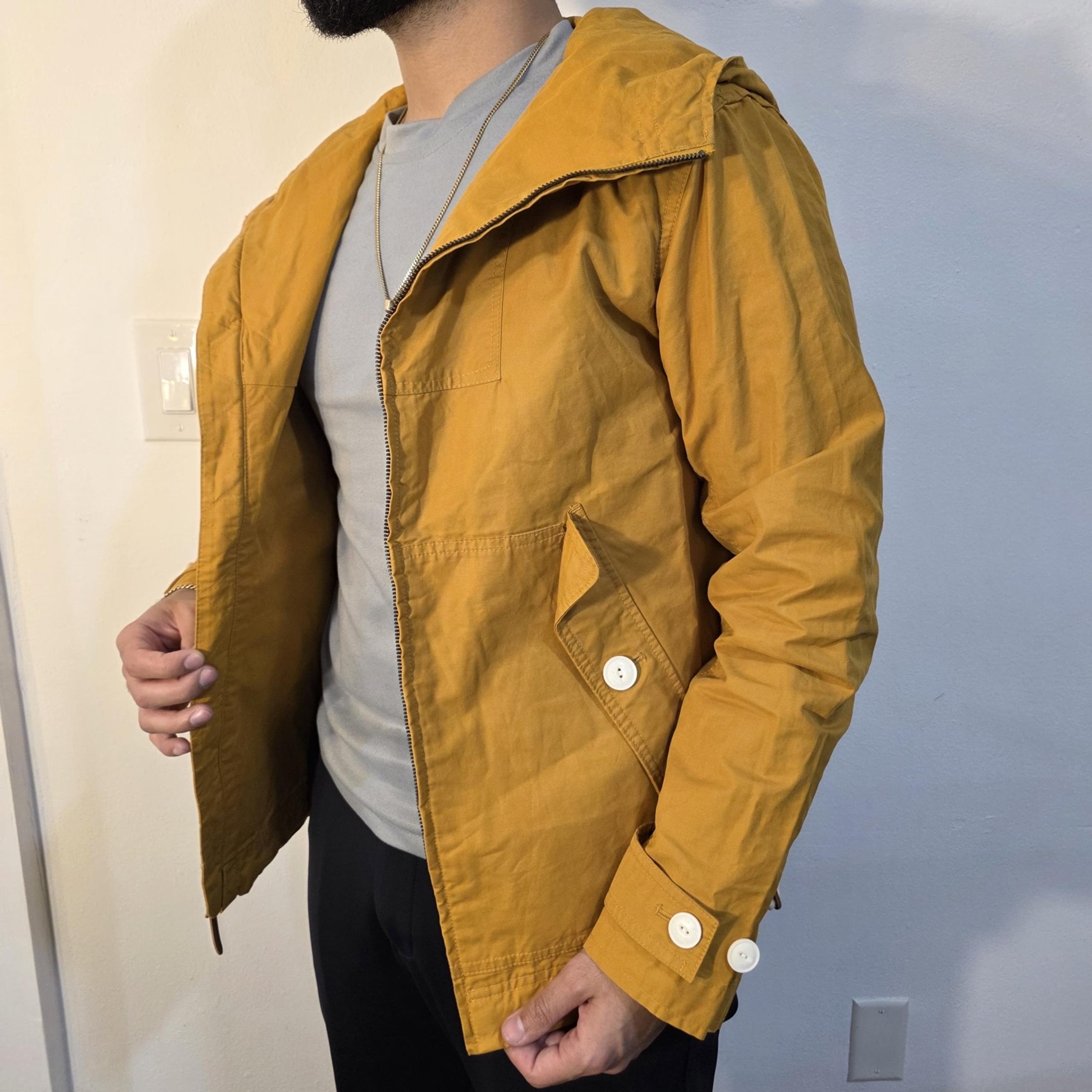 Vintage Gap Jacket Mens Small Yellow 1990s Zip Up
