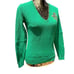 Ralph Lauren Sport woman Green V Neck Pullover Sweater Medium