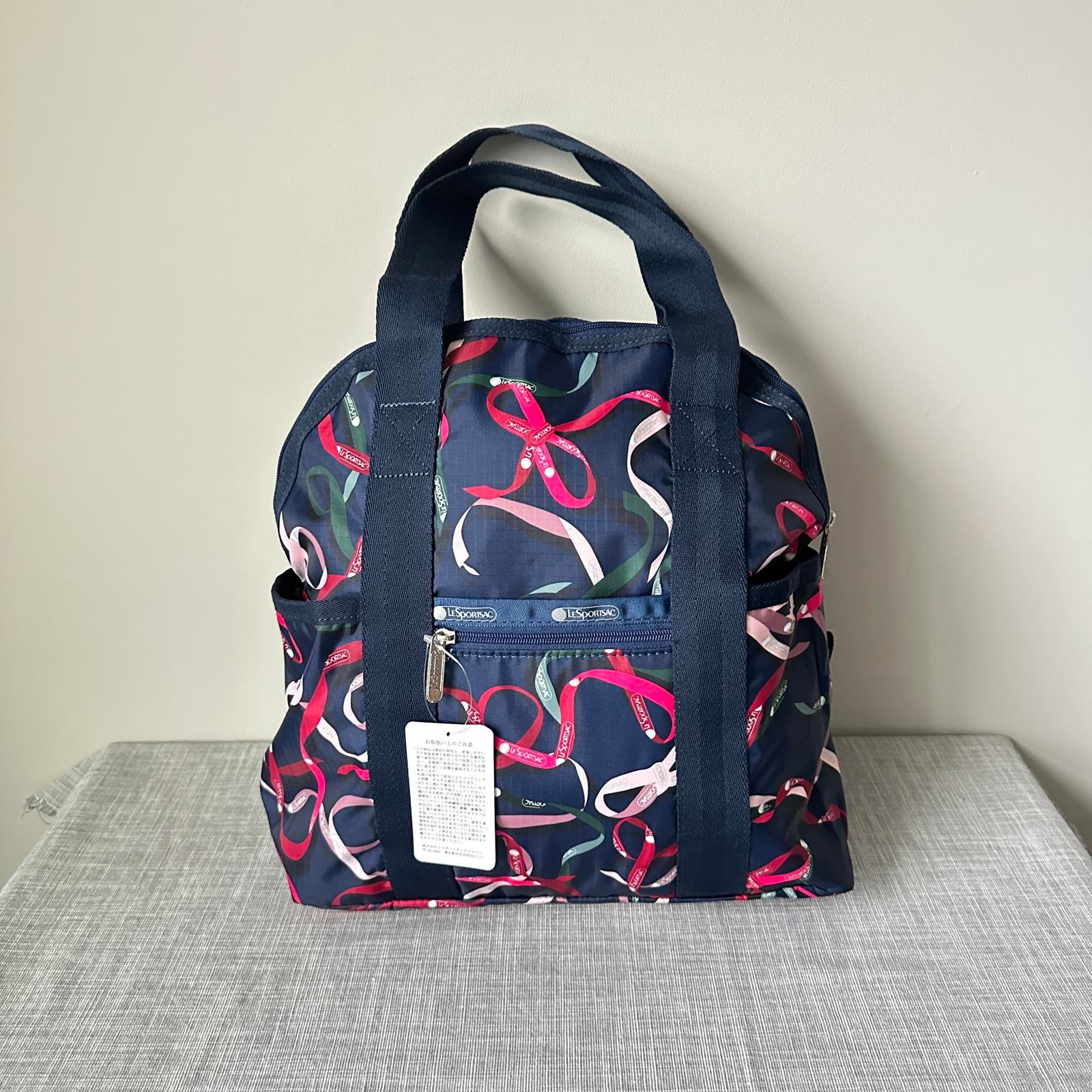 Lesportsac Ribbon Double Trouble Backpack NWT