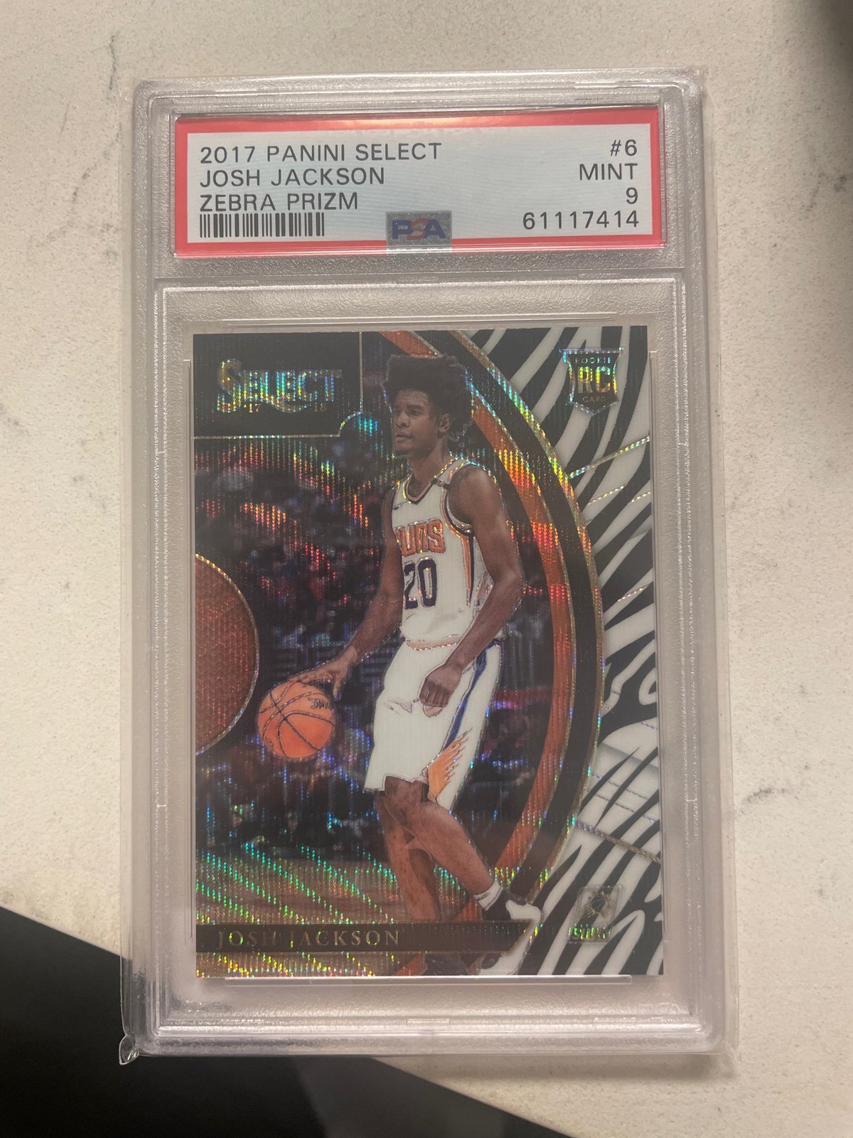 2017 Panini Select Josh Jackson Zebra Prizm RC PSA 9 POP 2