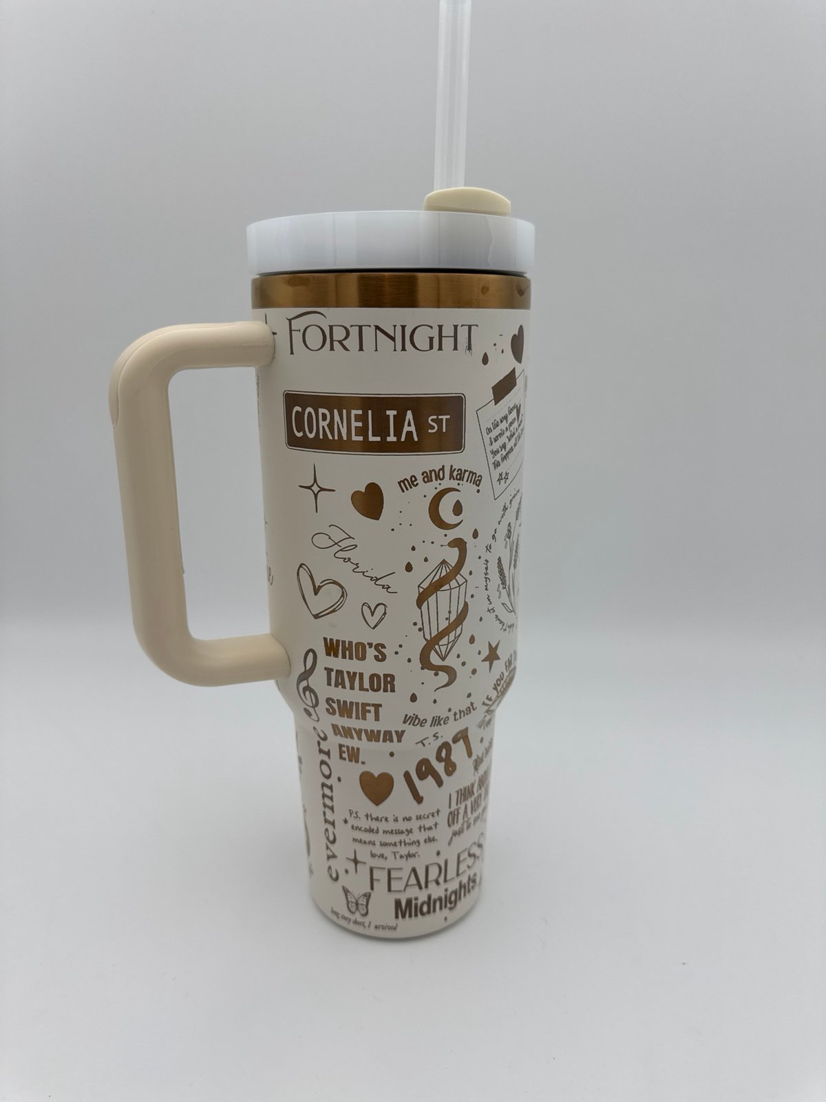 40oz Insulated Tumbler Laser Engraved Taylor Swift The Tortured Poet Department