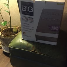 The Big One Graphite copper Memory Foam Mattress Topper./king