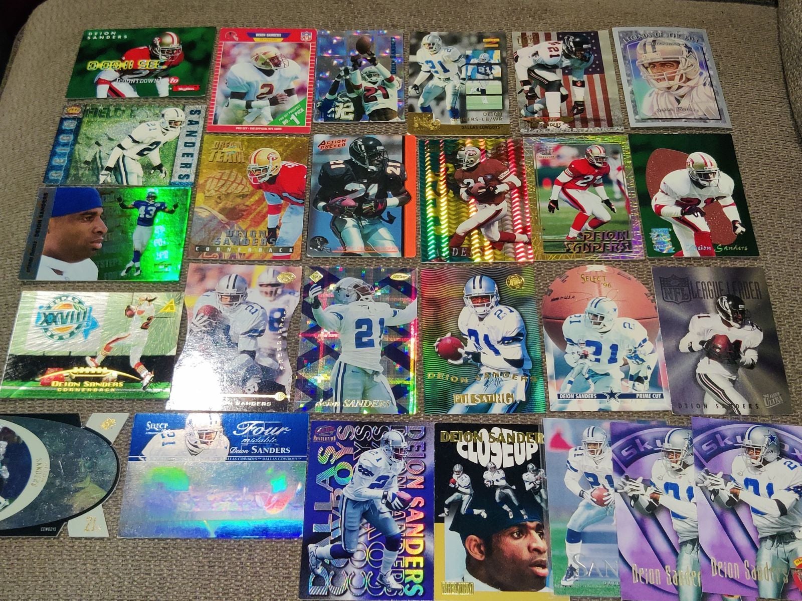 Deion Sanders large Insert Rookie card l