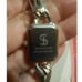 SB Sterling Silver MOP Dial With Liquid Silver Bracelet Watch Toggle 7.5 vintag
