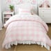 Pink & White Buffalo Check Comforter - NEW- Full/Queen 100% Cotton Pottery Barn