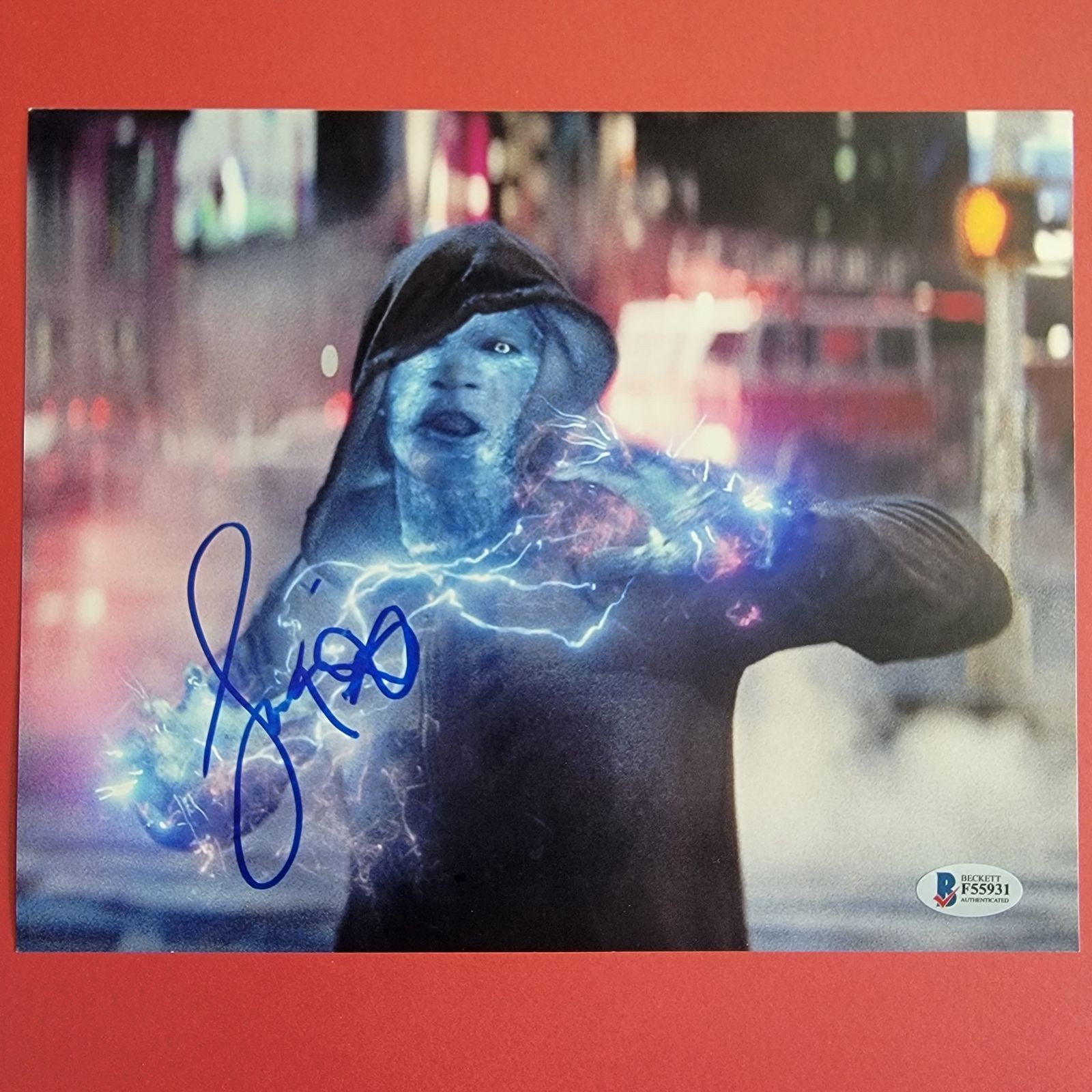 Jamie Foxx signed 8x10 photo of Electro from The Amazing Spider-Man 2