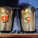 Vintage silver German shot glasses