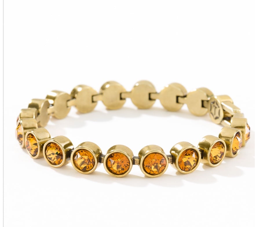 Touchstone Crystal Light Amber Bracelet