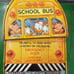 Disney Vintage Antique 1960s Walt Disney School Bus Metal Lunch Box with Thermos