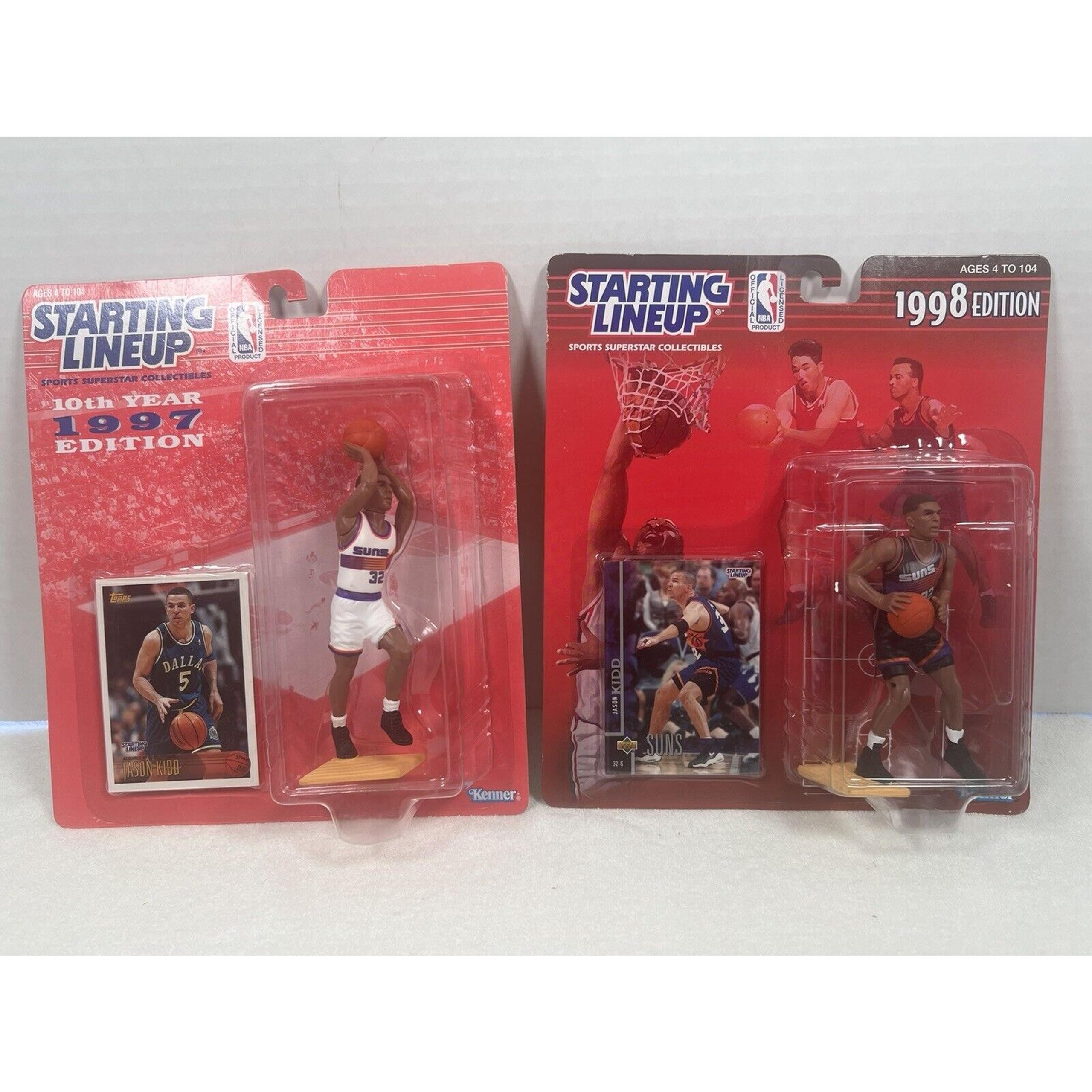 Lot of 2 Jason Kidd Kenner Starting Lineup Phoenix Suns Action Figure NBA 97/98