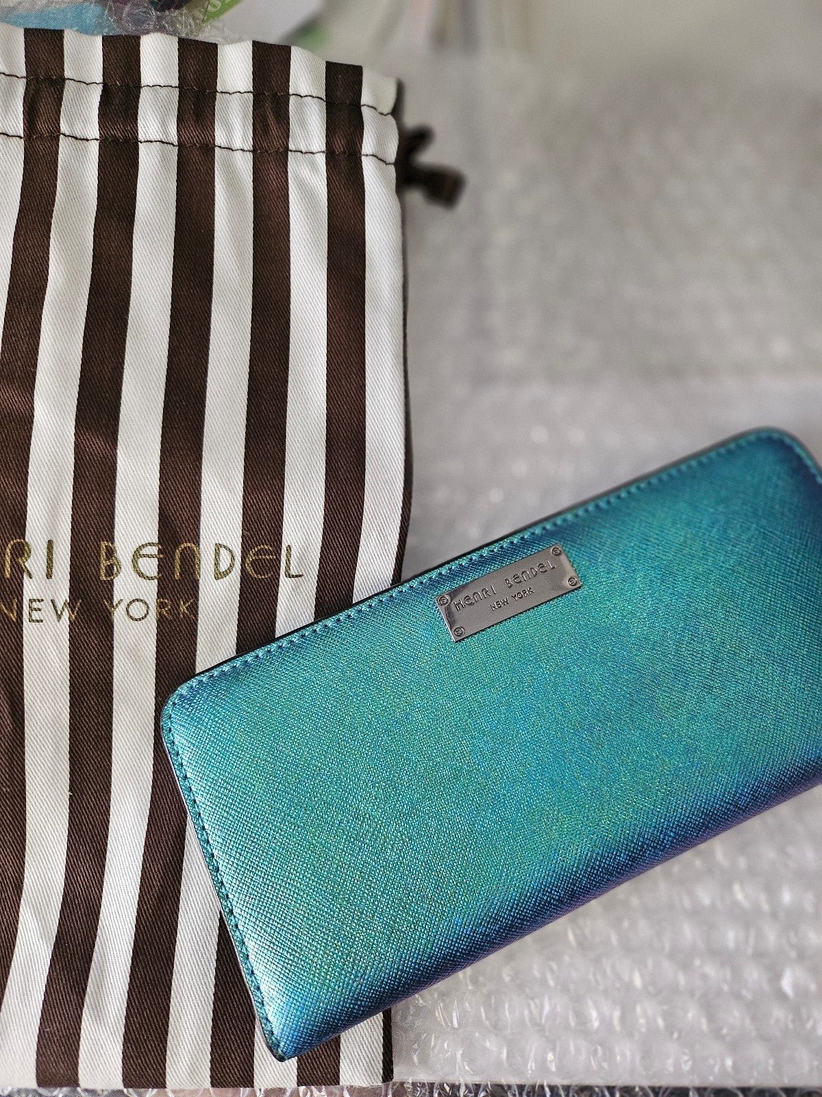 Hb snap wallet galactic petrol blue shimmer
