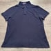 Ralph Lauren Polo Shirt Large Blue Purple Label Zip Placket Pique Sport Italy