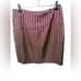 Vintage Ann Taylor Silk Pencil Skirt with red creamand black geometric print 6P