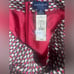 Vintage Ann Taylor Silk Pencil Skirt with red creamand black geometric print 6P