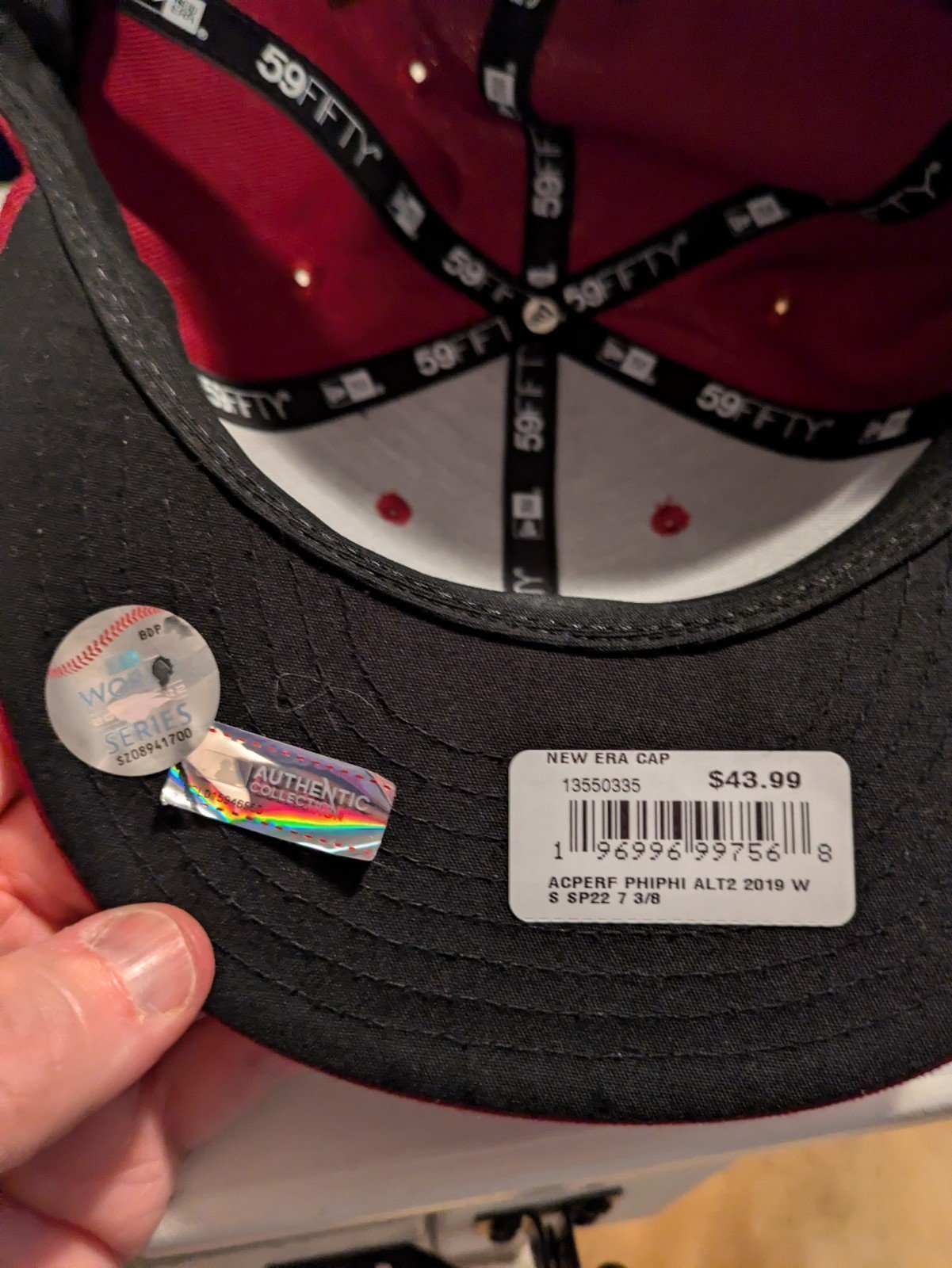 NEW PHILADELPHIA PHILLIES MEN'S NEW ERA 2022 WORLD SERIES MLB HAT 7 3/8 - detail