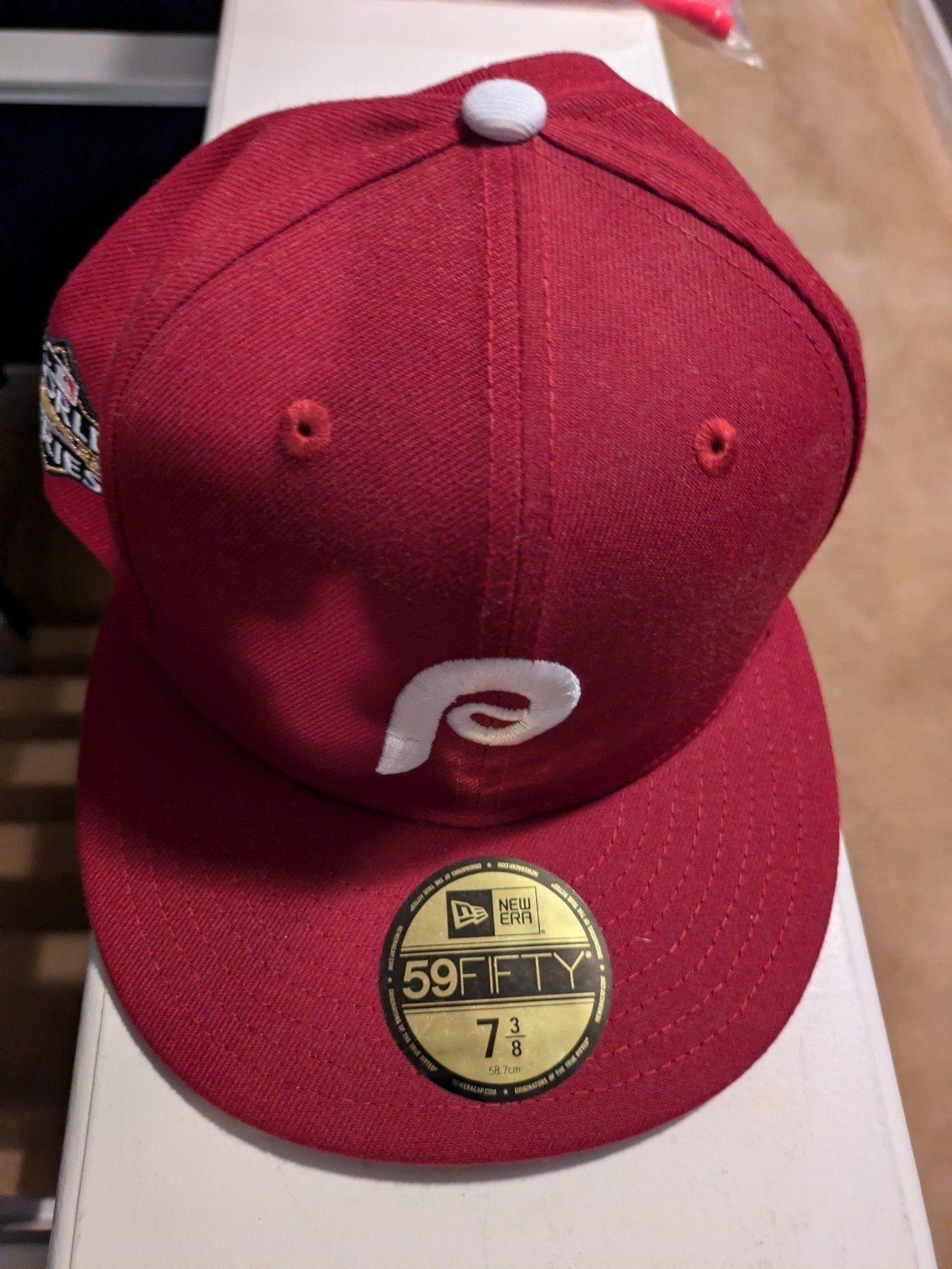 NEW PHILADELPHIA PHILLIES MEN'S NEW ERA 2022 WORLD SERIES MLB HAT 7 3/8 - detail