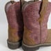 Ariat Fat baby heritage trio Pink and Brown Western Boots 6b