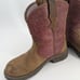Ariat Fat baby heritage trio Pink and Brown Western Boots 6b
